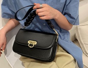 Женская плотная сумочка-мессенджер, цвет черный
