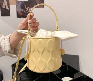 Женская сумочка-торба, цвет желтый