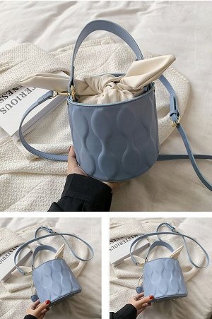 Женская сумочка-торба, цвет синий