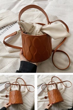 Женская сумочка-торба, цвет коричневый