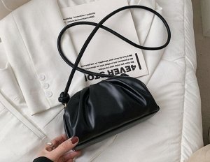 Женская сумочка округлой формы, цвет черный