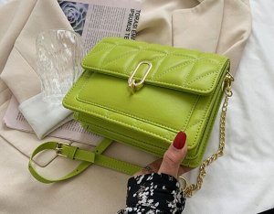 Женская "Стеганная" сумка с двумя отделами, цвет зеленый