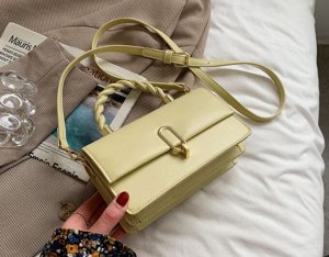 Женская плечевая сумка с ручкой, цвет зеленый