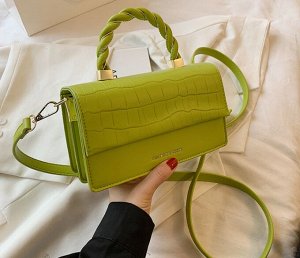 Женская сумка-мессенджер, цвет зеленый