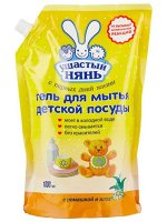 УШАСТЫЙ НЯНЬ Гель для мытья детской посуды 1л ДойПак/8/ 06549