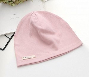 Детская однотонная шапочка, цвет светло-розовый