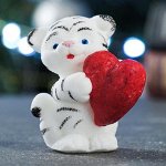 Мыло фигурное &quot;Тигренок с сердцем&quot; белый, 80гр