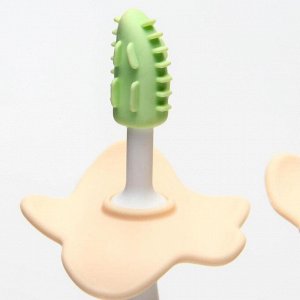 Набор: зубные щетки-массажеры для малышей, цвет мятный