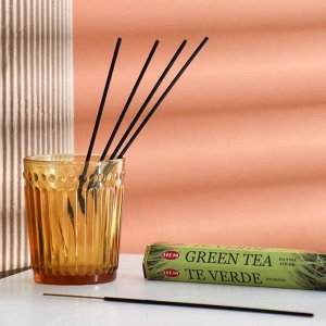 Благовония HEM "Green Tea. Зеленый Чай", 20 палочек в упаковке, шестигранник