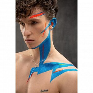 Декоративный гель для волос, лица и тела COLOR GEL Holly Professional, синий, 20 мл