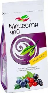 Чай черный байховый с натуральными ягодами Краснодарский 75г /40 Мацеста