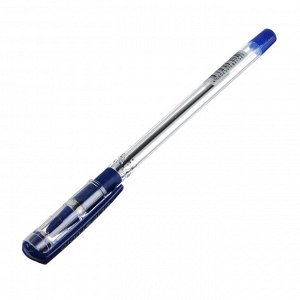 ClipStudio Ручка шариковая синяя, с резиновой накл, масл. чернила, игольч. након.0,5 мм, с инд марк.