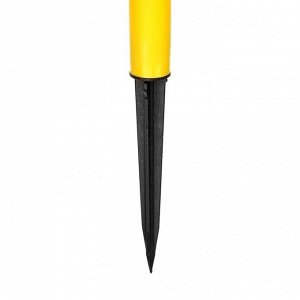 Фонарь садовый на солнечной батарее "Трапеция", 30 см, d=4.5 см,1 led,пластик, желтая ножка
