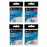 AZOR FISHING Набор крючков 10шт, уклейка, №3, 4, 5, 6, высокоуглеродистая сталь, черный никель
