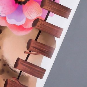 Наклейка пластик интерьерная цветная "Лесные зверушки в цветах" 60х90 см