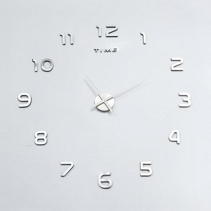 Часы-наклейка, серия: DIY, "Акстелл", плавный ход, d-70 см, 1 ААА, серебро 1306701