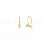 Серьги из золота с фианитами арт сз-110