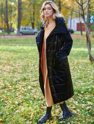 Пальто женское  черный матовый