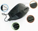 Маска медицинская SENSE из нетканого материала одноразовая №5 черная