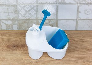 Подставка для моющих средств с дозатором БЕЛЫЙ