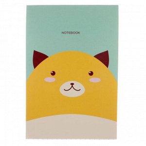 Блокнот А6, 40 листов на клею "Кот. Дизайн-3", обложка мелованный картон, блок офсет 70 г/м2