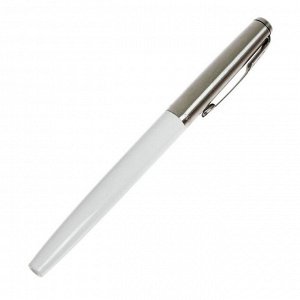 Ручка-роллер Parker Jotter Original T60 White CT F, 0.5 мм, корпус из нержавеющей стали/пластиковый, чёрные чернила