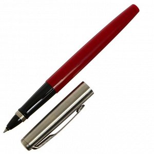 Ручка-роллер Parker Jotter Original T60 Red CT F, 0.5 мм, корпус из нержавеющей стали/пластиковый, чёрные чернила