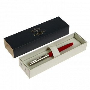 Ручка-роллер Parker Jotter Original T60 Red CT F, 0.5 мм, корпус из нержавеющей стали/пластиковый, чёрные чернила