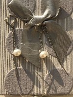 Серьги-продёвки С-2861р-Б  родий