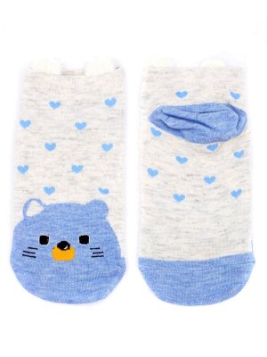 Короткие носки р.35-40 "Blue series" Голубой котик