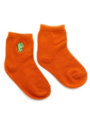 Детские носки 6-8 лет 19-22 см "Динозаврики" Оранжевые