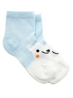 Детские носки 3-5 лет 15-18 см &quot;Голубой миша&quot; Мишка на мыске