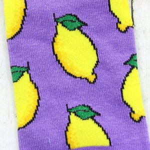 Носки р.35-40 "Mini food" Лимон