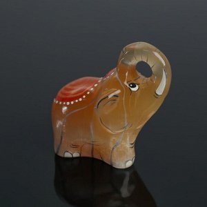 Сувенир "Слон индийский", 6,5x6?5 см, селенит
