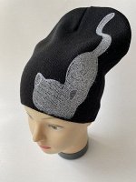 Шапка вязаная на девочку &quot;Кот&quot;