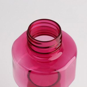 Бутылка для воды "Гантель", 500 мл,  22.5 х 8 см, розовый