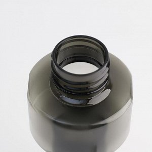 Бутылка для воды "Гантель", 500 мл, 22.5 х 8 см, чёрный