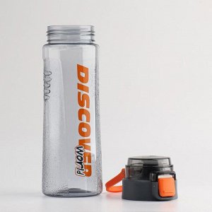 Бутылка для воды Discover, 800 мл, 24 х 7.5 см, чёрный