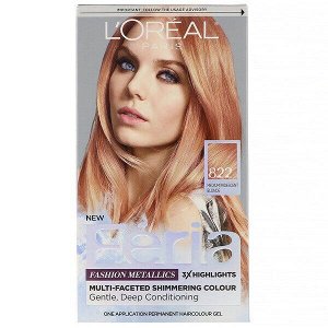 L'Oreal, Гель-краска Feria для многогранного мерцающего цвета волос, оттенок 100 средний переливающийся блонд, на 1 применение
