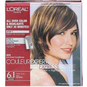 L'Oreal, Краска для волос Couleur Experte Express, Color + Highlights, оттенок 6.1 Light Ash Brown, на 1 применение