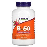 Now Foods, B-50, добавка с витаминами группы В, 250 таблеток
