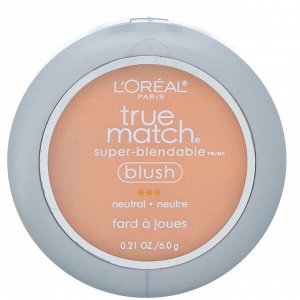 L'Oreal, Румяна True Match Super-Blendable Blush, оттенок N3-4 «Невинный румянец», 6 г