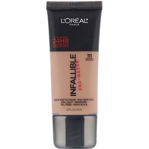 L'Oreal, Тональная основа Infallible Pro-Matte, оттенок Soft Sable 111, 30 мл