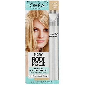 L'Oreal, Magic Root Rescue, комплект для окрашивания корней за 10 минут, оттенок 9 «Светлый блонд», на 1 применение