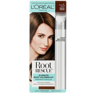 L'Oreal, Root Rescue, комплект для окрашивания корней за 10 минут, оттенок 5 каштановый, на 1 применение