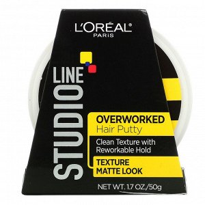 L&#039;Oreal, Studio Line, Overworked Hair Putty, 1.7 oz (50 g)