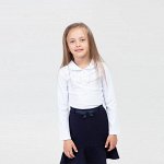 Школьная блузка для девочки, цвет белый, рост 122