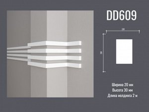 Молдинг DD609 Decor-Dizayn из дюрополимера 30*16мм 2м 1/46