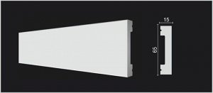 Молдинг/плинтус DD33 Decor-Dizayn из дюрополимера 65*15мм 2м 1/24