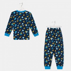 Пижама для мальчика. цвет тёмно-синий.